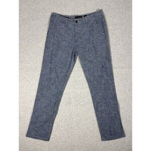 Lucky Brand Pants Blue Linen Blend 410 Athletic Chino Casual Travel Vacation 34